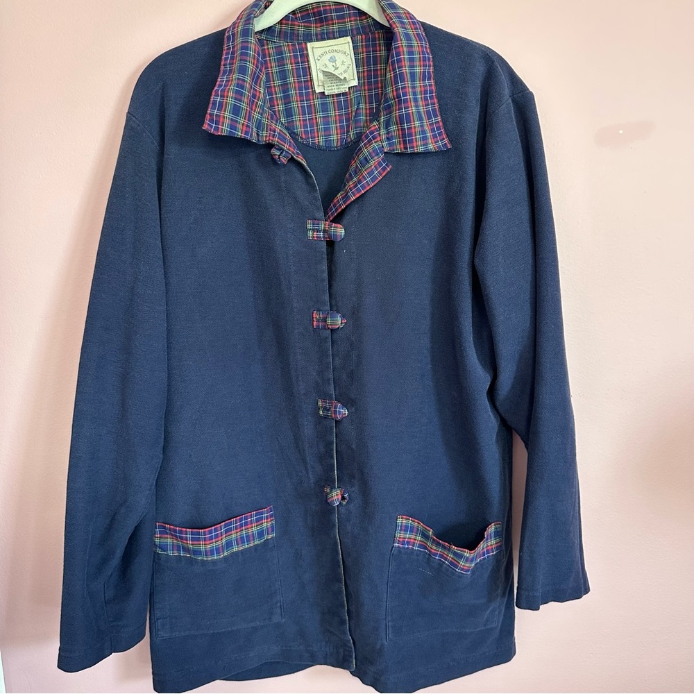 Kenji Comfort for Sleep and Home Flannel Cotten Shacket Lagenlook